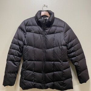 Calvin Klein Women's Brown Duck Down Feather Puffer Jacket w/ Faux Fur Lining